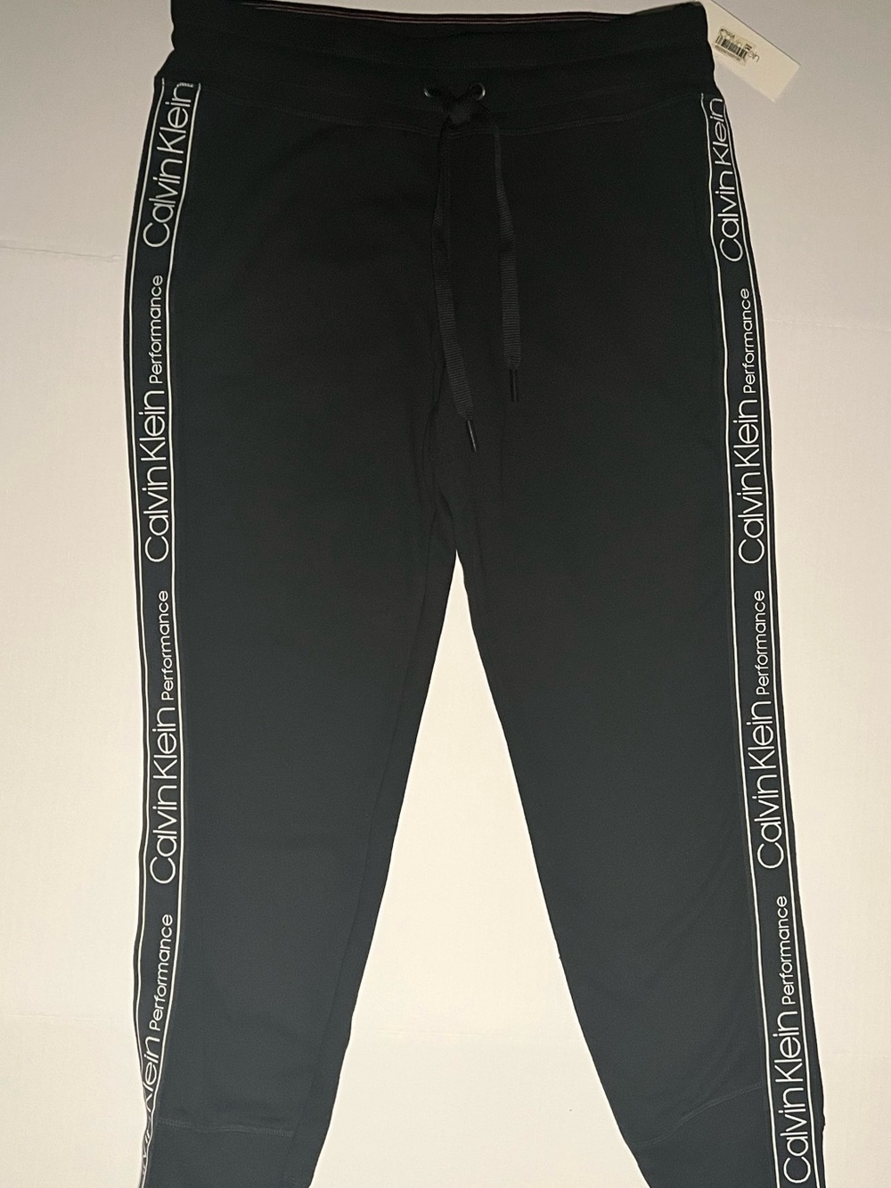 Calvin Klein Performance Women’s L Black Logo Tape Jogger Track Pants NWT